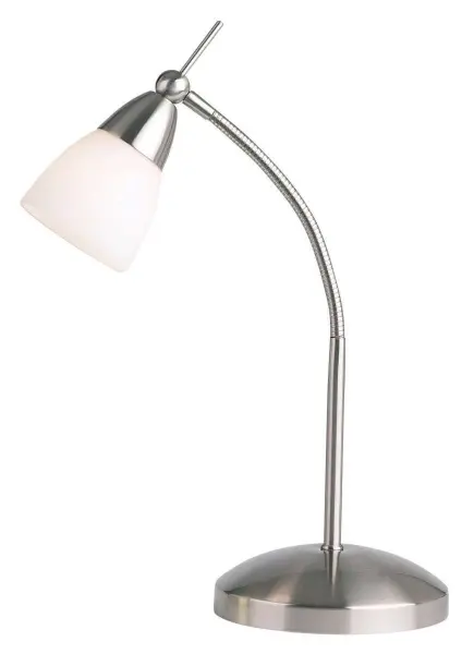 Satin Chrome Touch Lamp with Flexi Arm