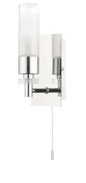Saturn 1 Light Polished Chrome Bathroom Wall Light IP44
