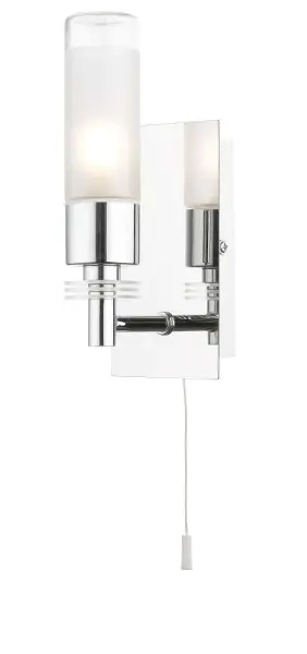 Saturn 1 Light Polished Chrome Bathroom Wall Light IP44