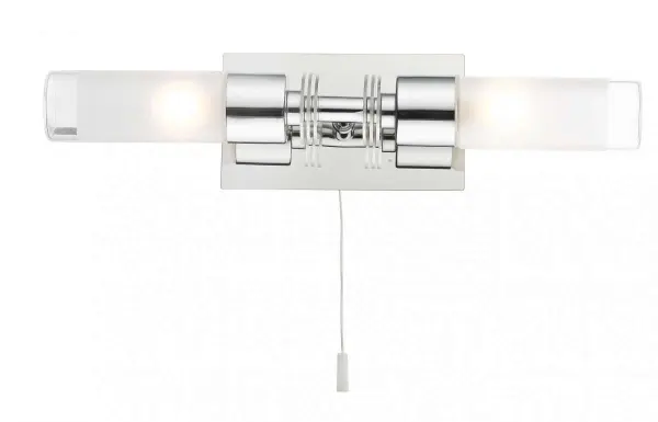 Saturn 2 Light Polished Chrome Bathroom Wall Light  IP44