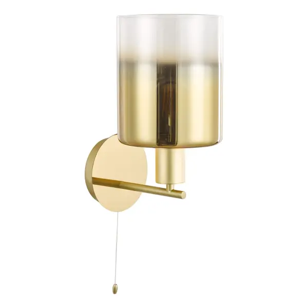 Savannah Satin Gold & Ombre Glass Wall Fitting