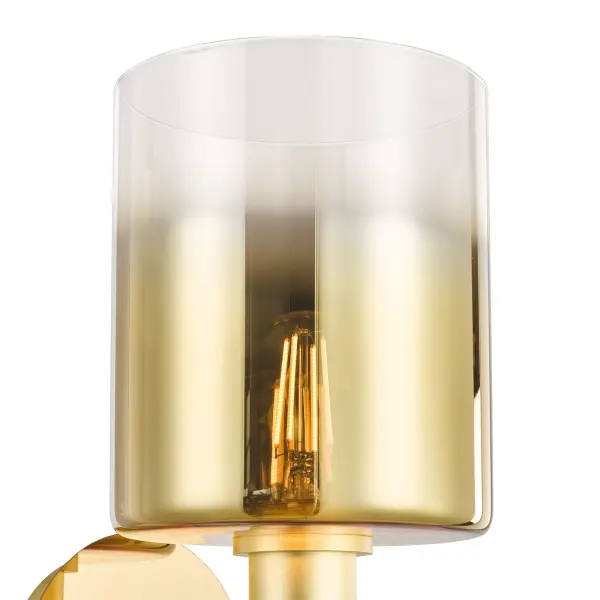 Savannah Satin Gold & Ombre Glass Wall Fitting