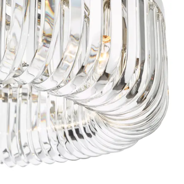 Sigourney 8 Light Polished Nickel Crystal Chandelier
