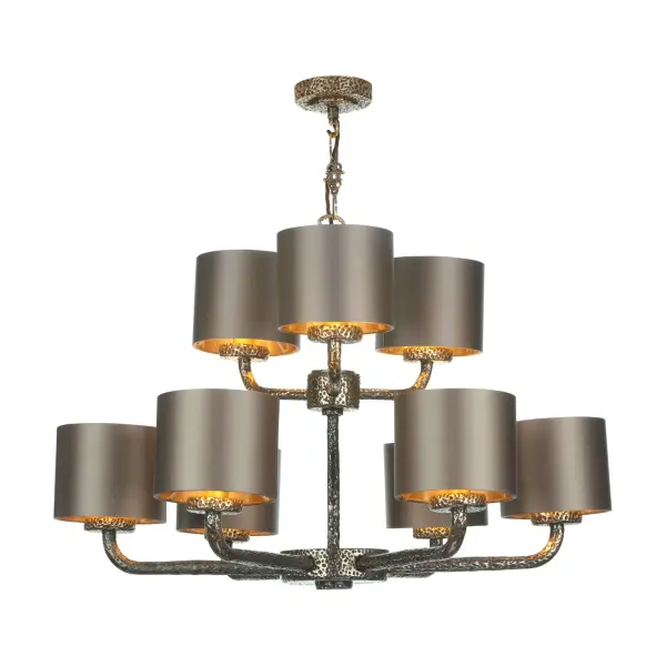 Sloane 2 tiered 9 Light Fitting C/W Bespoke Shades