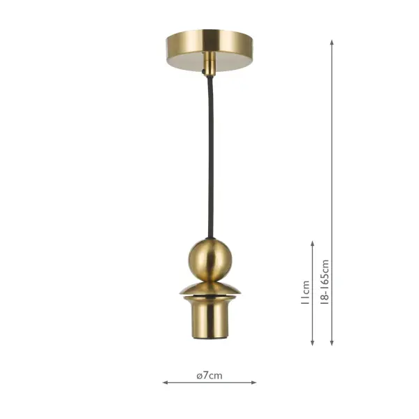 Single Satin Brass Suspension