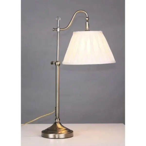 Suffolk Table Lamp Rise & Fall Antique Brass complete with Shade