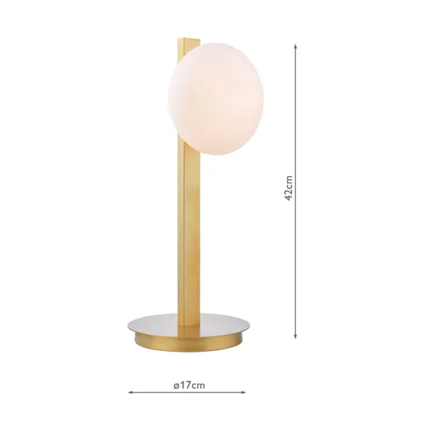 Tauri Gold & Opal Glass Table Lamp