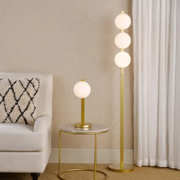 Tauri Gold & Opal Glass Table Lamp