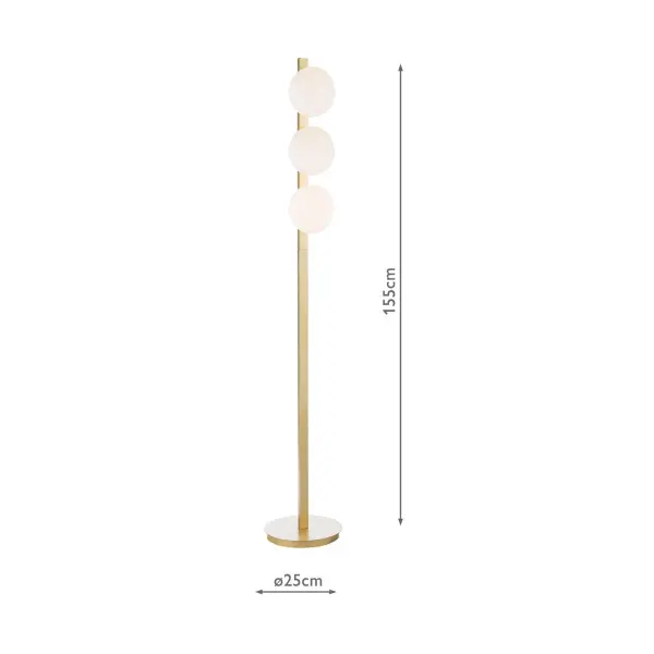 Tauri Gold & Opal Glass Floor Lamp