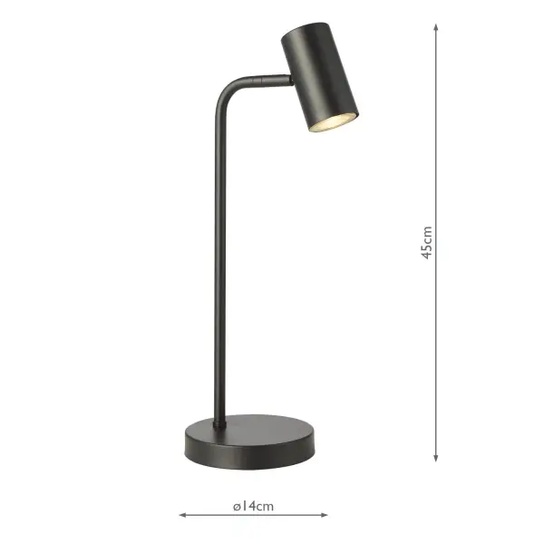 Thierry Matt Black Desk Lamp
