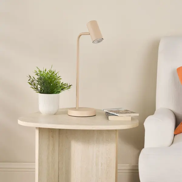 Thierry Matt Taupe Desk Lamp