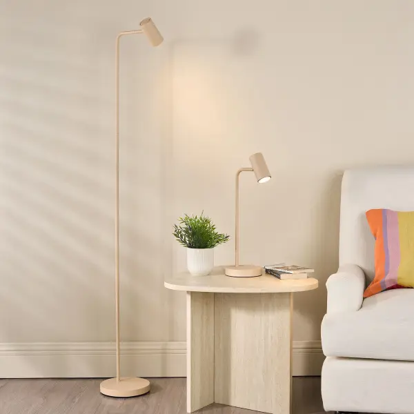 Thierry Matt Taupe Floor Lamp
