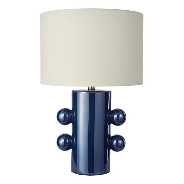 Tisha Blue Table Lamp C/W Shade