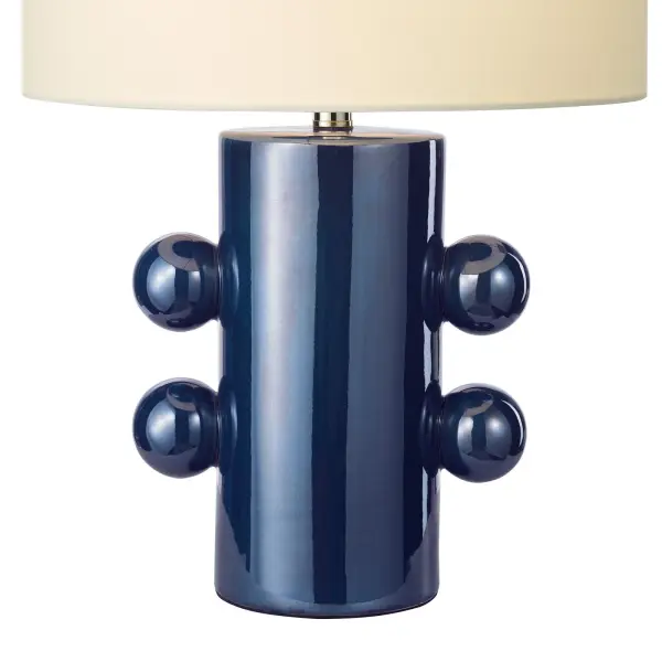 Tisha Blue Table Lamp C/W Shade