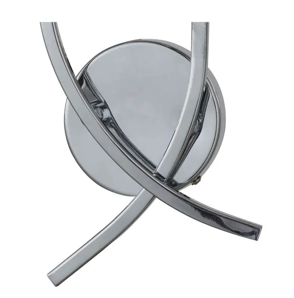 Topaz 2 Light Polished Chrome Wall Light c/w Square Glass