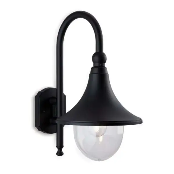 Traditional Black Garden Flush Wall Lights