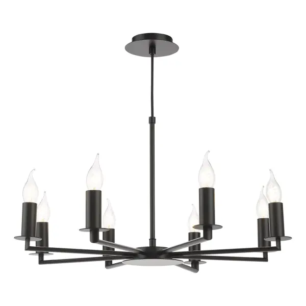 Tyler 8 Light Matt Black Pendant