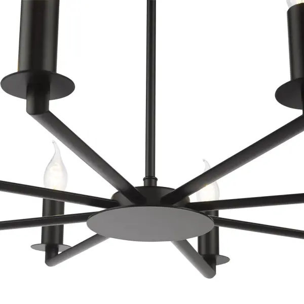 Tyler 8 Light Matt Black Pendant