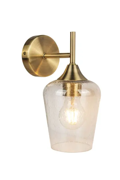 Vino Single Antique Brass Wall Light
