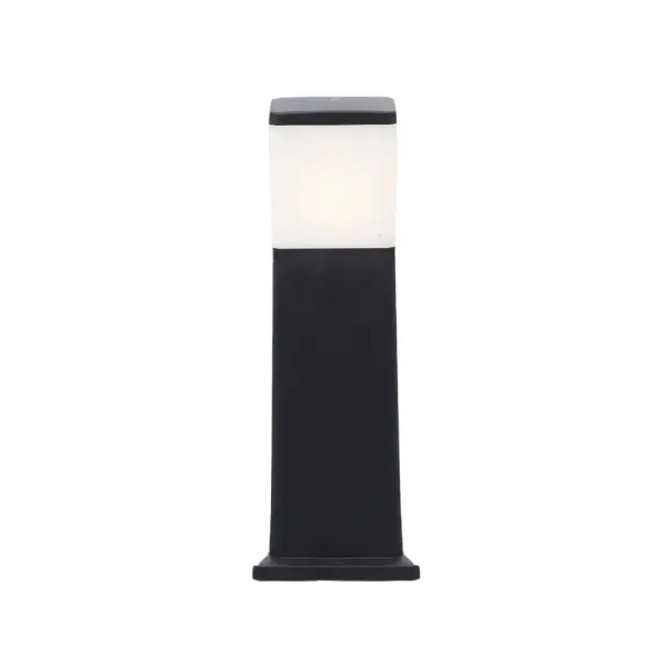 Virgilio 480mm Black Bollard with Opal Lens