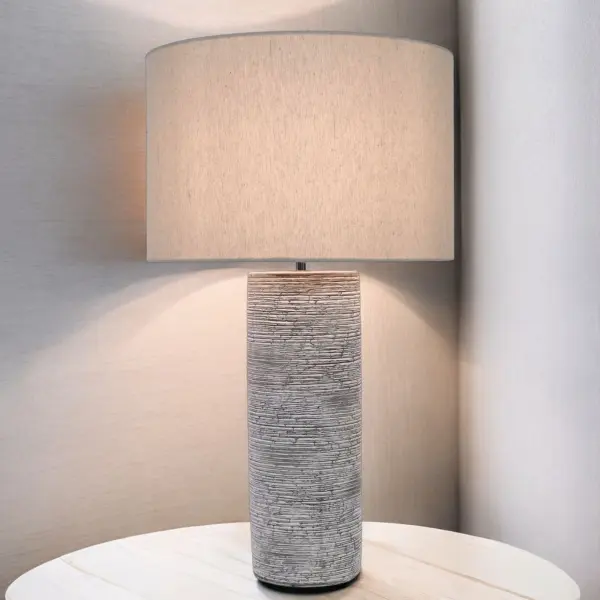 Walker Stone Table Lamp C/W Shade