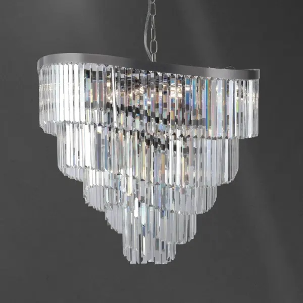 Waverly 16 Light Brushed Black Chrome Chandelier