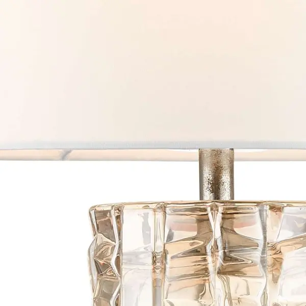 Whiskey Amber Cut Glass Table Lamp c/w Shade