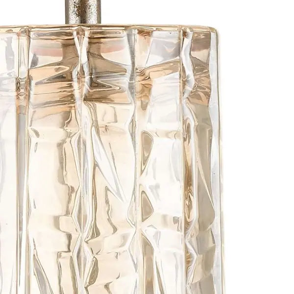 Whiskey Amber Cut Glass Table Lamp c/w Shade