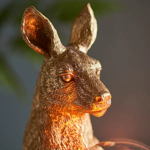 Novelty Gold Kangaroo Table Lamp