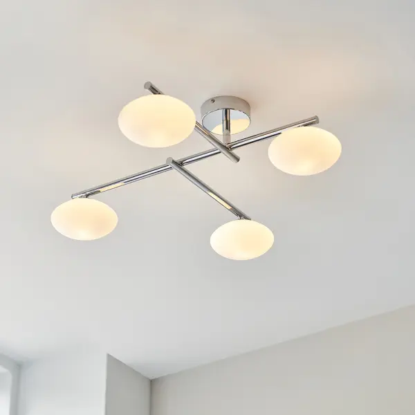 Andy Chrome 4 Light Semi Flush IP44