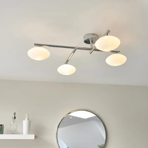 Andy Chrome 4 Light Semi Flush IP44