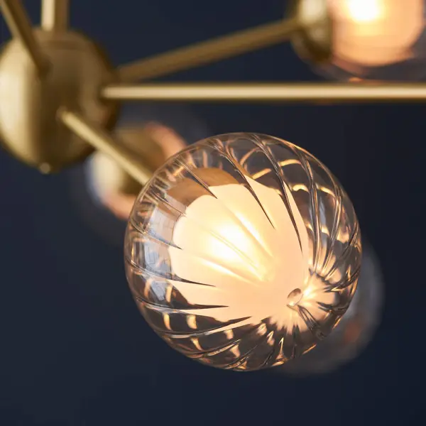 March 9 Light Ceiling Pendant in Satin Brass