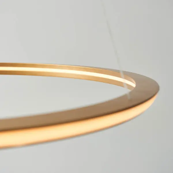 Satin Gold LED Ring Pendant