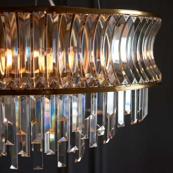 Alice 9 Light Brass Chandelier