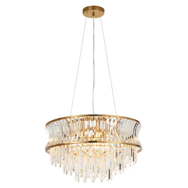 Alice 9 Light Brass Chandelier