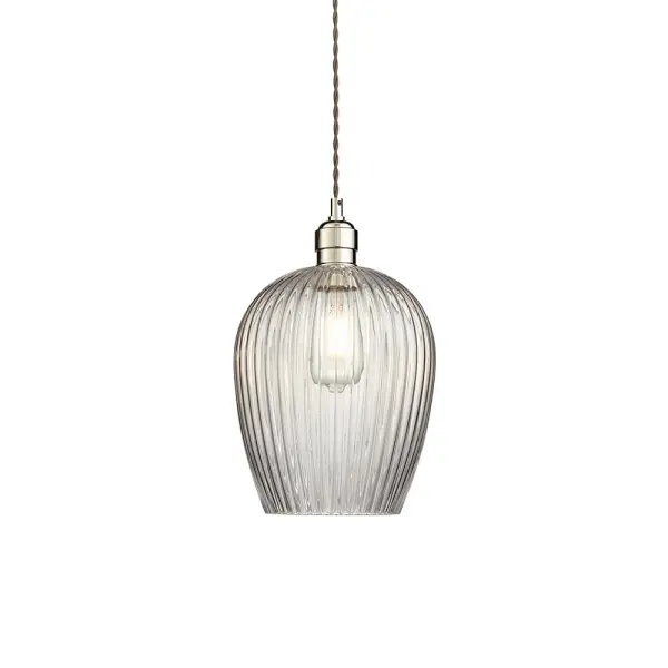 Molly Small Ribbed Glass Pendant