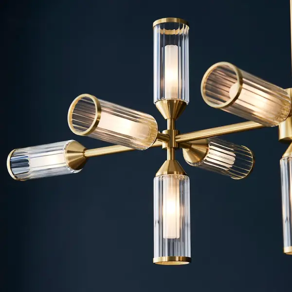 Sally 13 Light Ceiling Pendant in Satin Brass