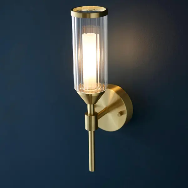 Sally Satin Brass Single Wall Light