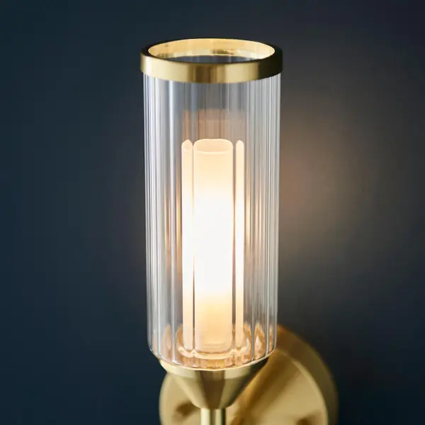 Sally Satin Brass Single Wall Light