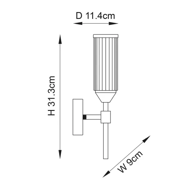 Sally Satin Brass Single Wall Light