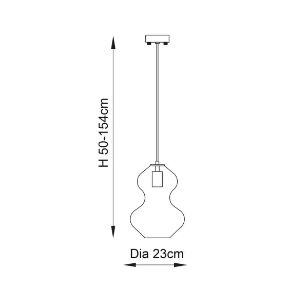 Kelda Shaped Champagne Glass Pendant