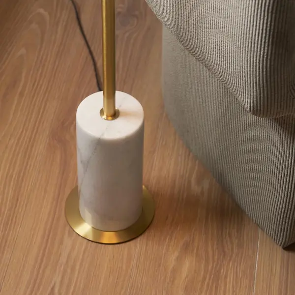 Emily Aged Brass & Marble Floor Lamp