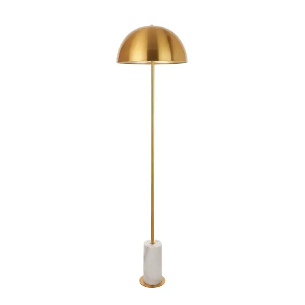 Emily Aged Brass & Marble Floor Lamp