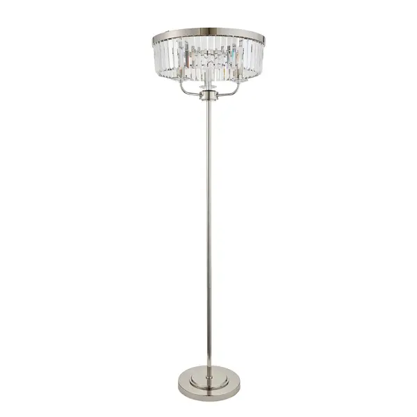 Carol Bright Nickel & Crystal Floor Lamp