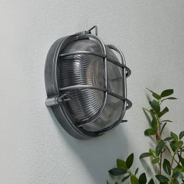 Davey Silver Caged Round Bulkhead