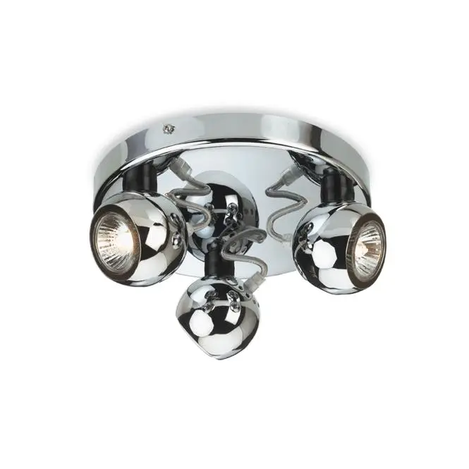 Magnetic 3 Light Spotlight Flush Fitting in Chrome Finish
