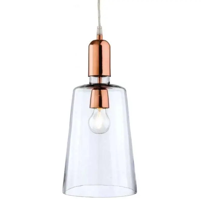 Craft Glass & Copper Single Pendant