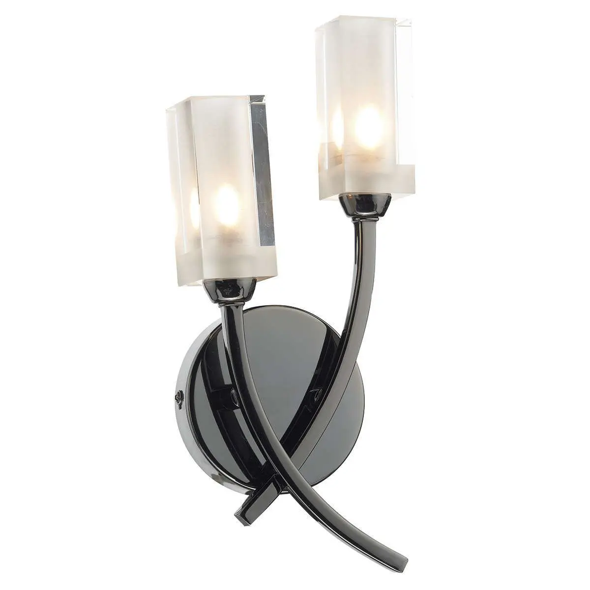 Morgan Double Wall Bracket Black Chrome