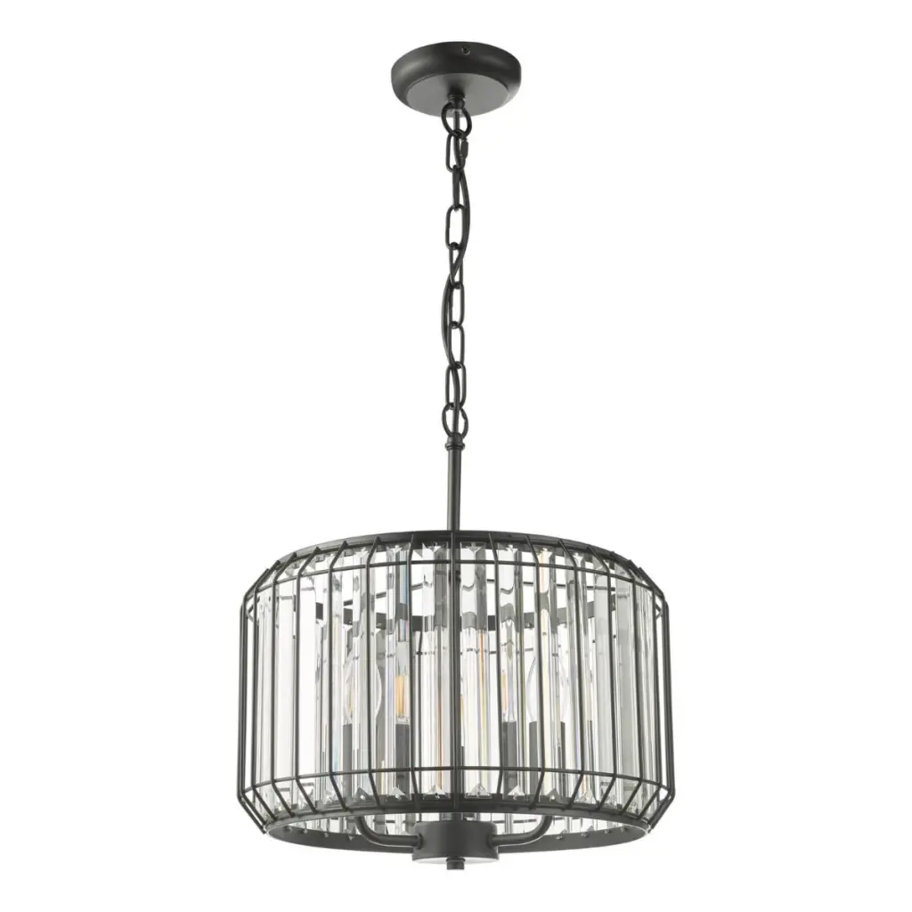 Naeva 3 Light Black Crystal Pendant