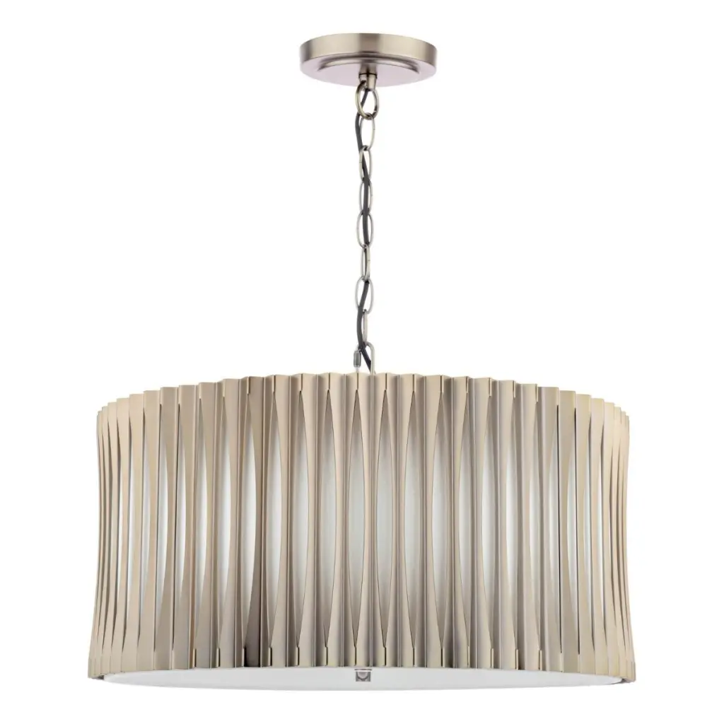 Netra 3 Light Satin Bronze & Ivory Pendant